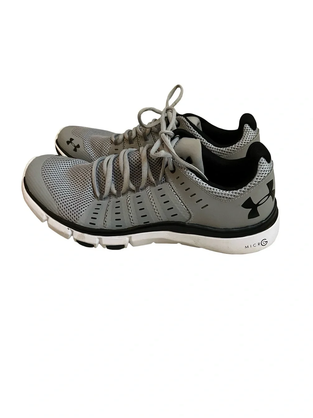 Under Armour Micro G Gray Running Shoes Men’s Athletic Training Sneakers